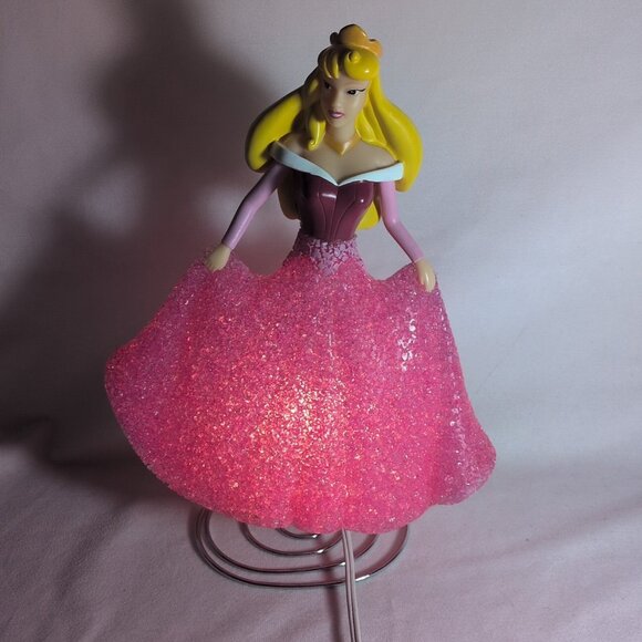 Vintage Disney Princess Lamp Aurora Sleeping Beauty Night Light 11” Pink Bedroom - Picture 3 of 10
